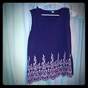 Cato large women's blue tank